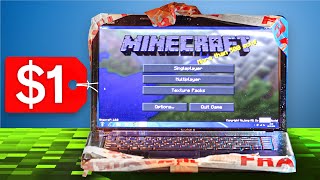 $1 LAPTOP Vs Minecraft...