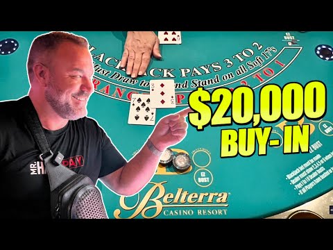 $20,000 High Limit Blackjack Table At Belterra Casino!