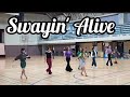 Swayin&#39; Alive Line Dance|Disco로 즐기는 라인댄스| 금요반 연습영상
