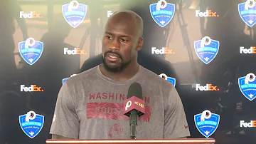 WATCH LIVE: Redskins TE Vernon Davis speaks to the media after practice on day three of #SkinsCamp