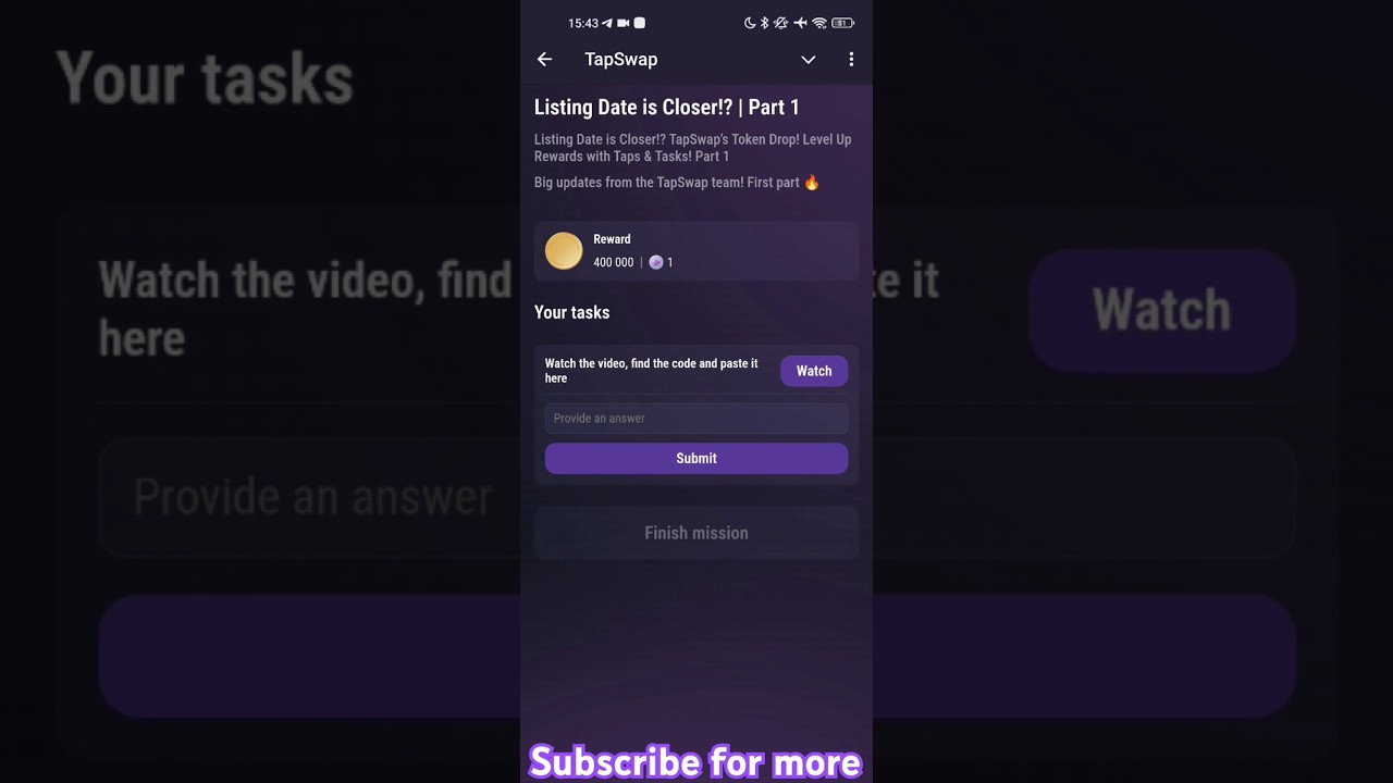 Listing Date is Closer!? | TapSwap Code TapSwap Answer