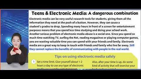 Excel 7. Module 6 (f).Teens and Electronic Media: A Danderous Combination. p.72