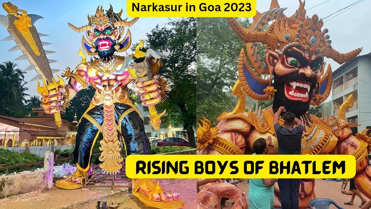 Making of Narkasur in Goa 2023  Rising Boys Of Bhatlem  Narkasur in Goa 