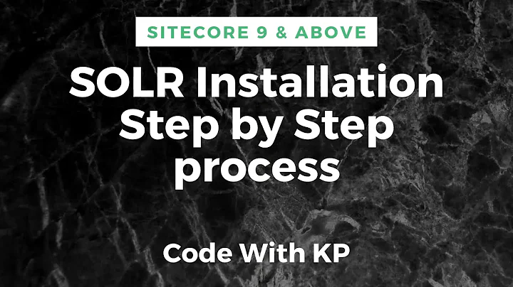 Solr Installation for Sitecore 9 & above