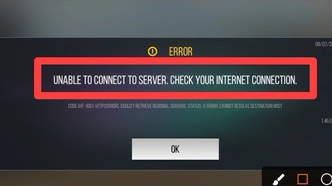 ERROR UNABLE TO CONNECT TO SERVER. CHECK YOUR INTERNET CONNECTION. in Modern strike Online