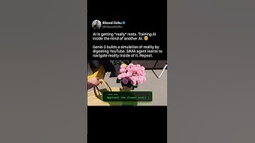 Woah! Training AI Inside the Mind of Another AI. Google Genie 3 + SIMA agent #ai #3d