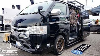 (4K)BLUME TOYOTA HIACE 200 outdoor Fishing custom 釣り用ハイエース200系 - スーパーカーニバル2016