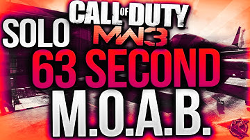 FAST SOLO 63 SECOND MOAB! (MW3 "Fast MOAB" Gameplay)
