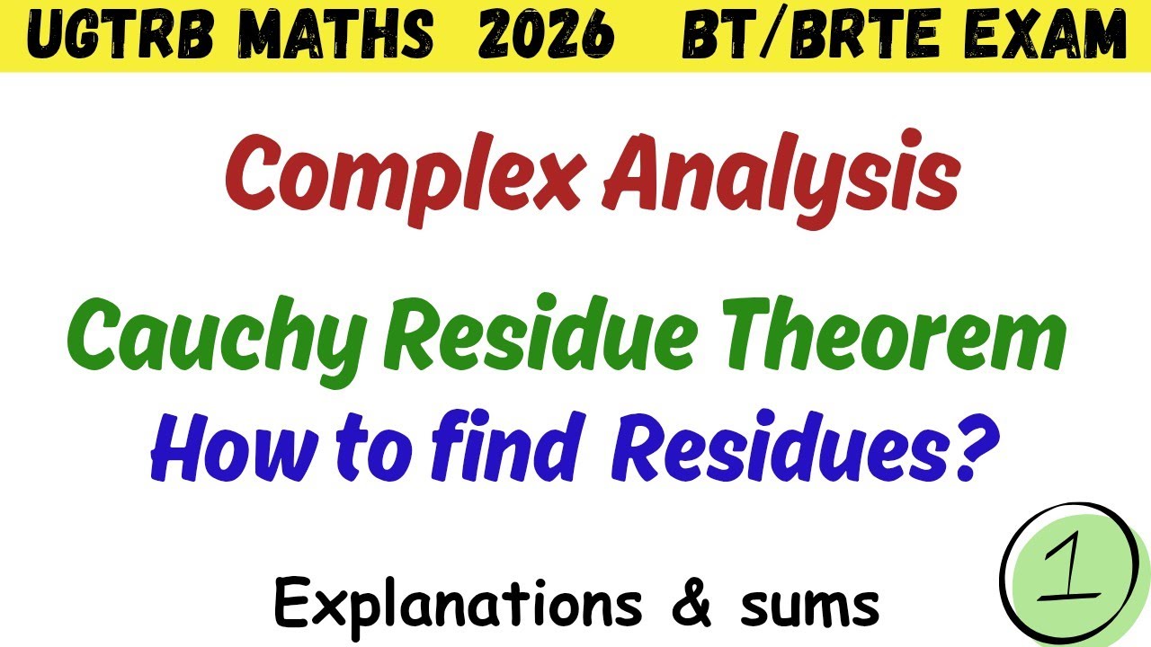 #cauchy residue theorem #howtofindresidue #நியமனத்தேர்வு #ugtrbmaths #trbmaths #niyamanathervu #pyq 