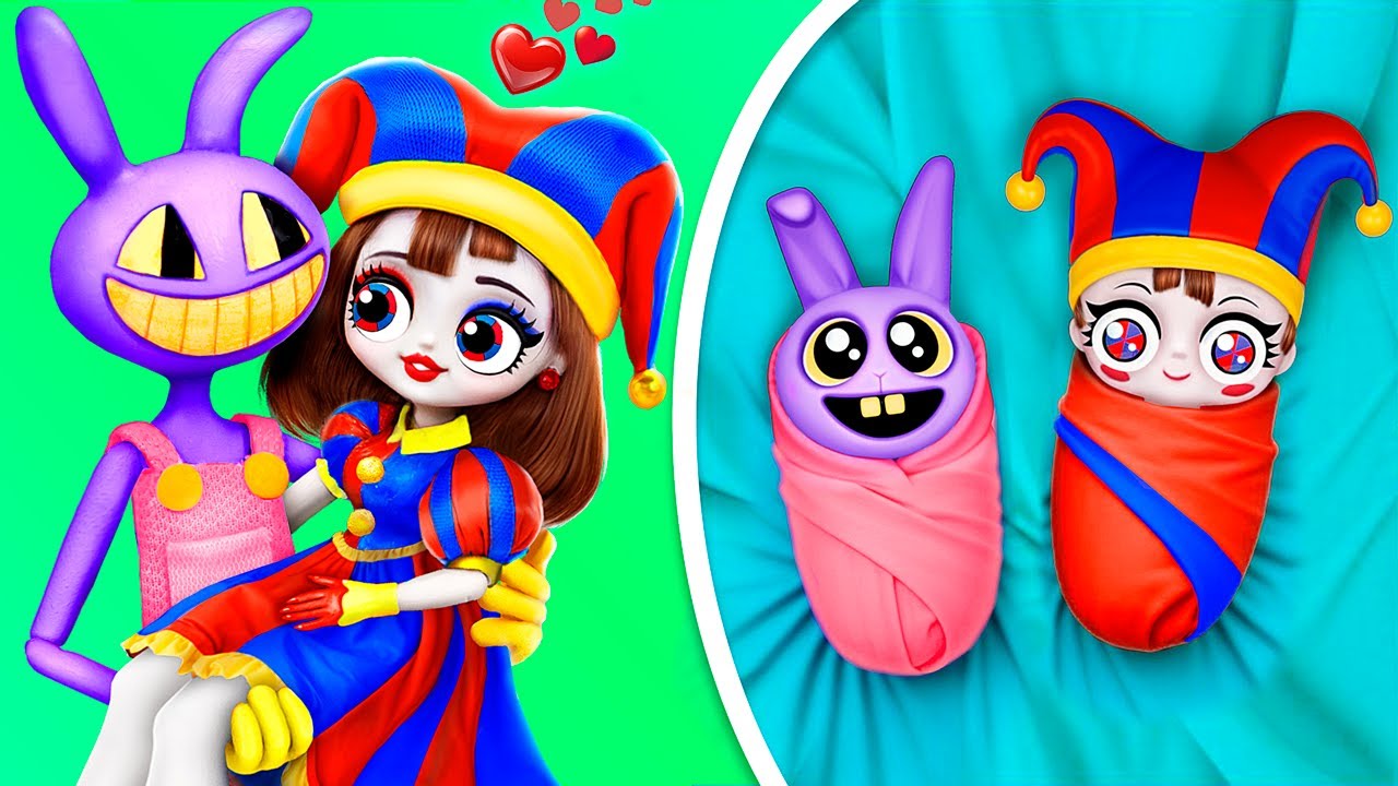 Digital Circus: Pomni and Jax! 32 Amazing DIYs from LOL OMG - YouTube