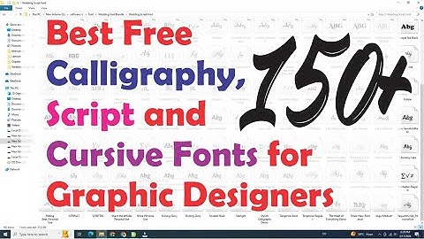 150+ Best Free  Calligraphy,  Script and  Cursive Fonts for Graphic Designers #Calligraphy #Script