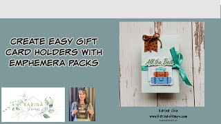 Create Easy Gift Card Holders with Ephemera Packs: DIY Tutorial