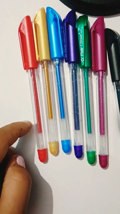 Glitter gel pen 😍🌈 #craft#shorts#glitter#pen