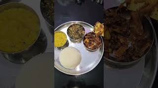 Tuesday special veg thali ( rice,dal,saag, mushroom fry, mixed veg tawa fry,papad, custard)