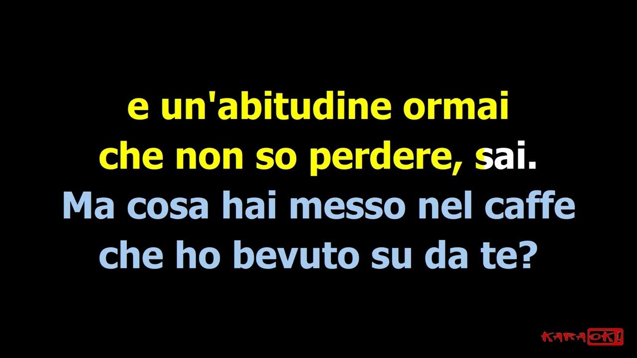 COSA HAI MESSO NEL CAFFE' (Karaoke Version) Base NO Cori YouTube