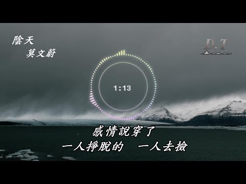 陰天 莫文蔚 動態歌詞 Lyrics『回想那一天　喧鬧的喜宴 耳邊響起的究竟是序曲或完結篇』