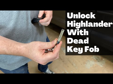 How To Unlock 2014 - 2019 Toyota Highlander With Dead Fob Battery - Manually Open If Key Won&rsquo;t Work