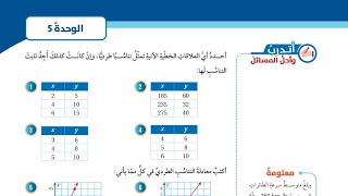 ( 12 ) حل اسئلة الدرس الرابع : التناسب الطردي ( كتاب الطالب )