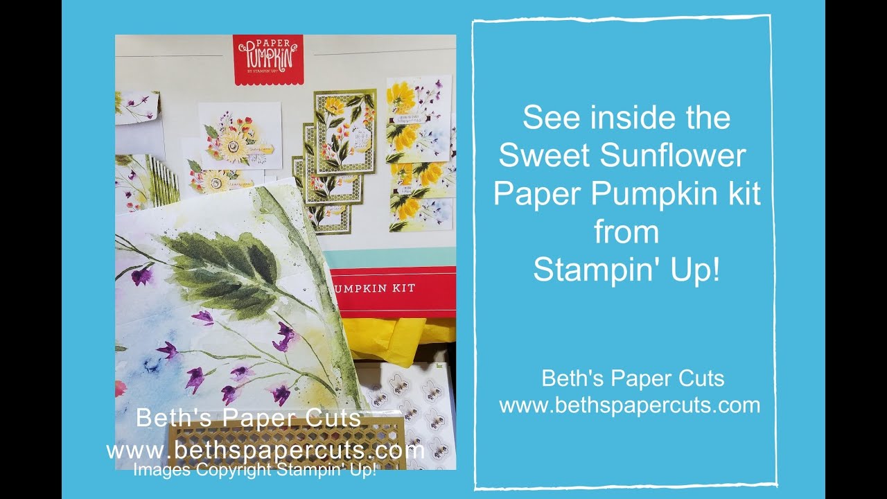 See inside the Sweet Sunflower August Paper Pumpkin kit from Stampin ...