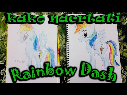 Video: Kako Crtati Rainbow Dash Korak Po Korak