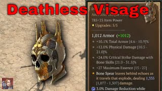 Diablo IV Unique Items -  Deathless Visage (Necromancer Helm)