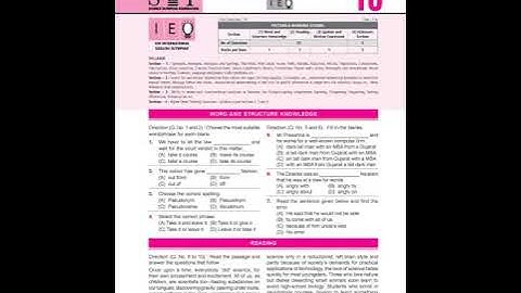 IEO 2019 Sample Paper for Class(10)