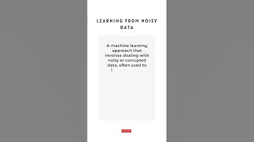 What is Learning from Noisy Data #Shorts
