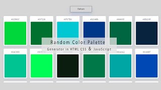 Random Color Palette Generator in HTML CSS & JavaScript | @grapdroad Easy Javascript Tutorial Create Complementary Colour Palettes