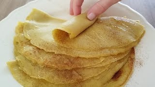 DELICIOSAS CREPES DE MANZANA SIN HARINA Y SIN AZÚCAR