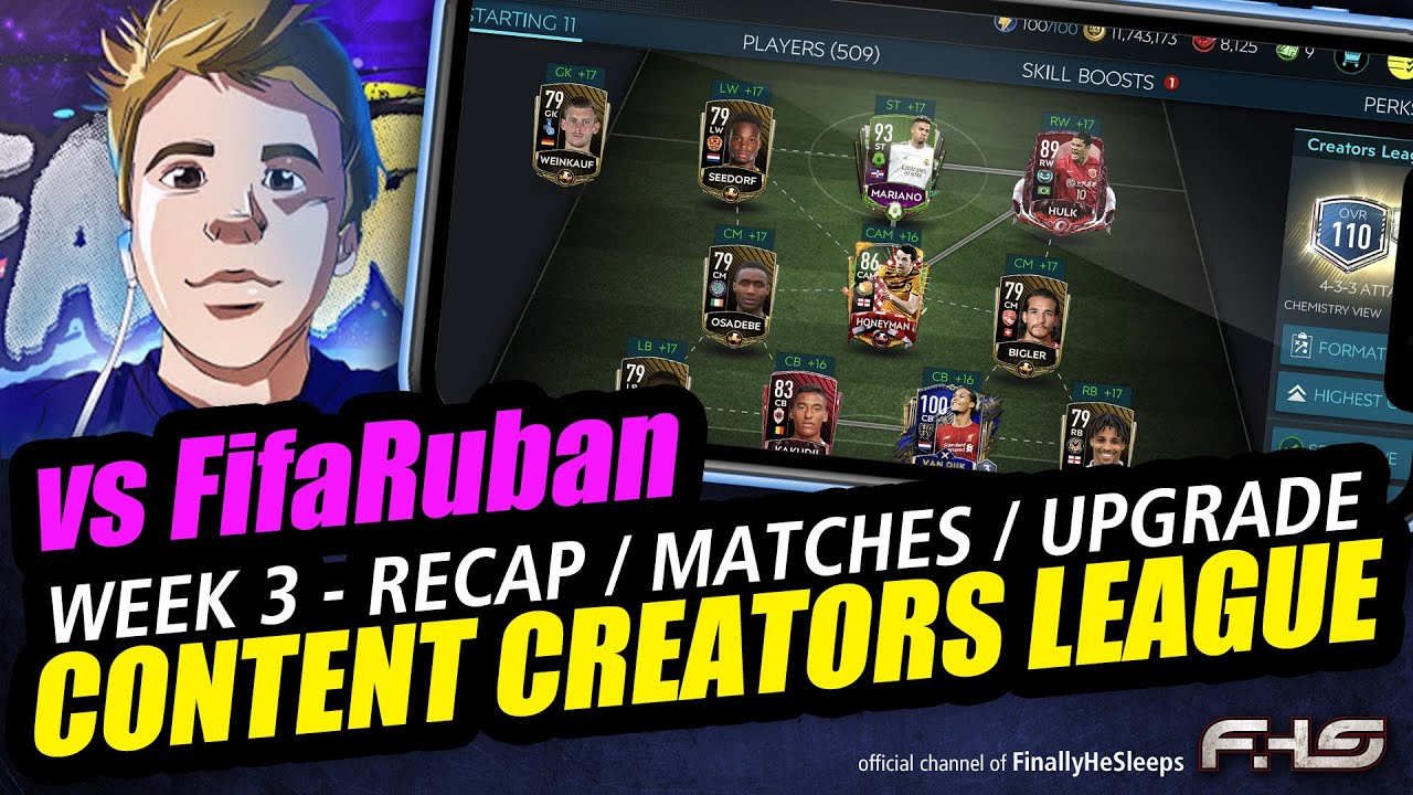 FC Mobile (FIFA) - CONTENT CREATORS LEAGUE - Week 3 Recap vs FifaRuban