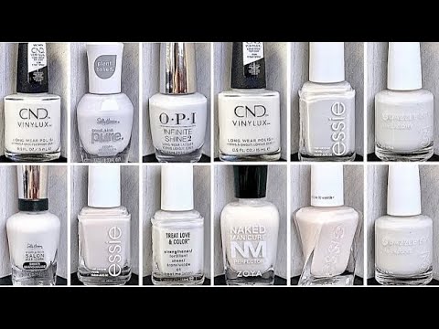 Milky White Nail Polishes. WHICH ONES STREAK? [QUICK SWATCH on REAL NAILS]  - YouTube