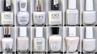 Milky White Nail Polishes. WHICH ONES STREAK [QUICK SWATCH on REAL NAILS]