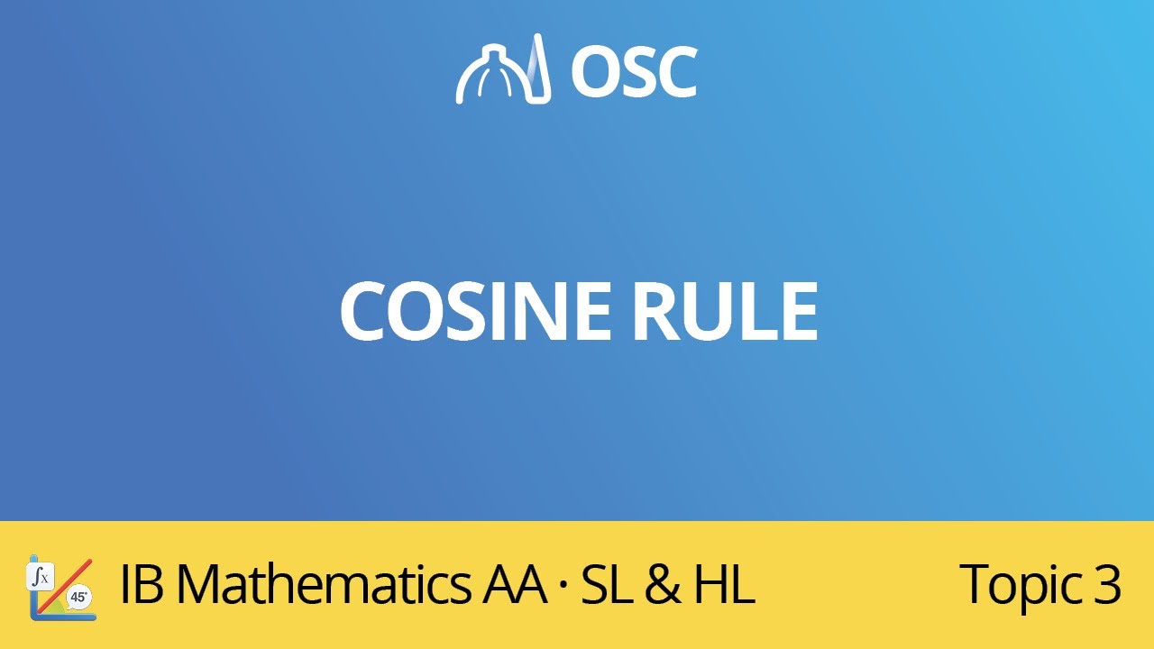 Cosine rule [IB Maths AA SL/HL]