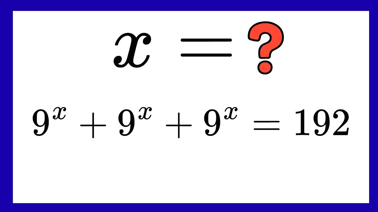 “The Equation That Breaks Everyone’s Brain: Can You Solve 4ˣ + 4ˣ + 4ˣ = 192?”