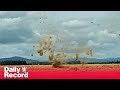 Huge 100m tall 'Dust Devil' captured over Scots town leaving locals stunned
