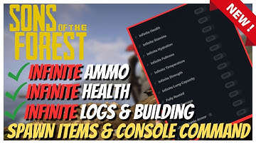 How to SPAWN ITEMS & Get INFINITE LOGS, HEALTH and AMMO in Sons of the Forest! COMMAND CONSOLE!