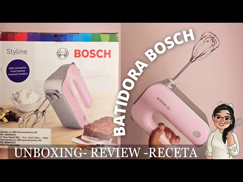 review batidora bosch MFQ4030K / receta queque de vainilla con