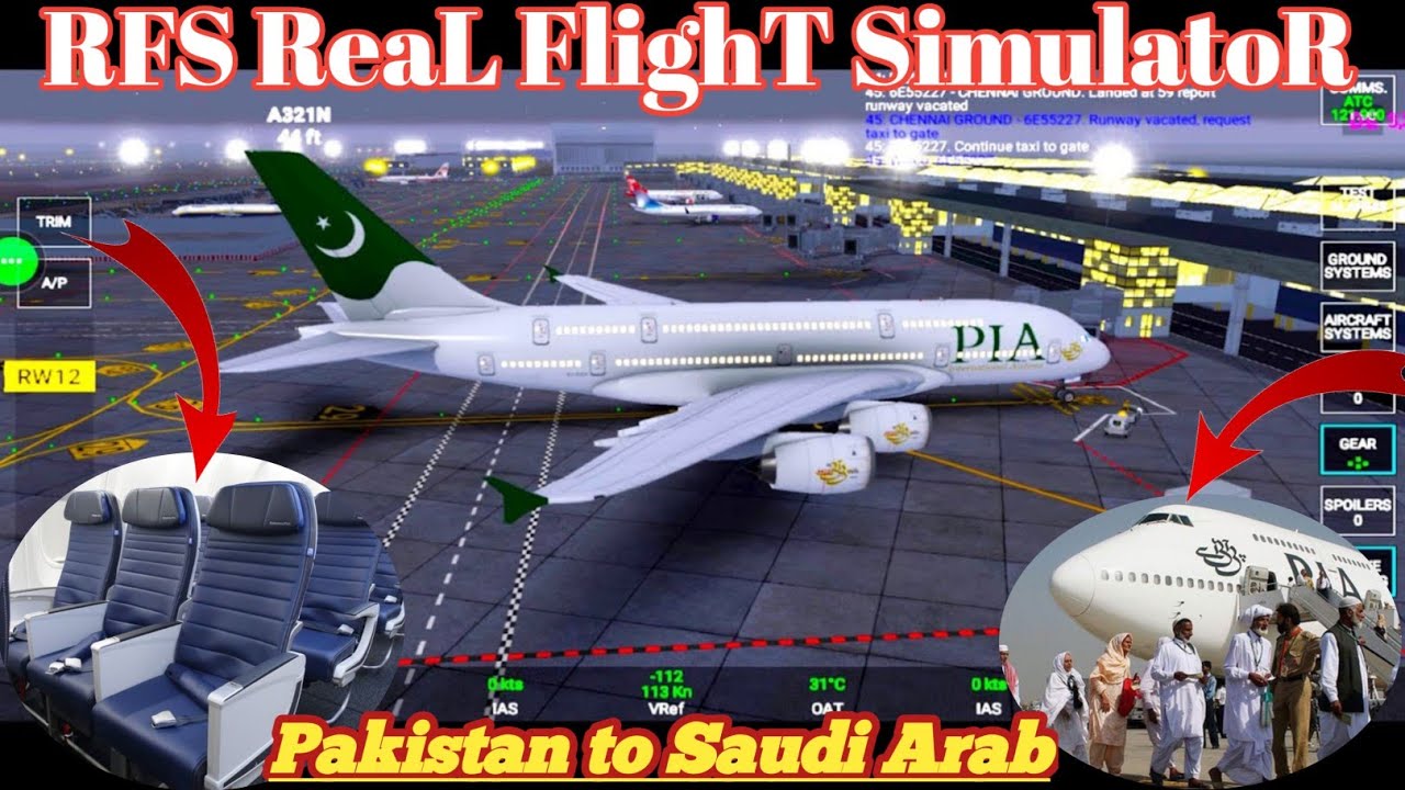 Pakistan To Saudi Arab RFS - Real Flight Simulator- Saudi to Pakistan ...