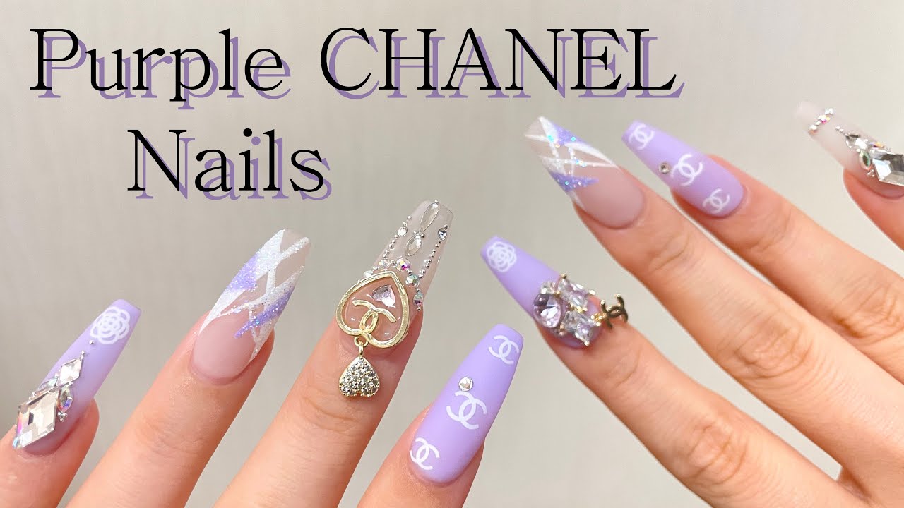 10PCS Floral Chanel Nail Charms Gold-C8