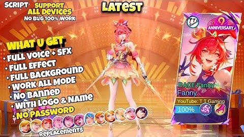 NEW Fanny Anniversary Skin Script No Password Full Effect Voice | Script Fanny Aniversary |New Patch