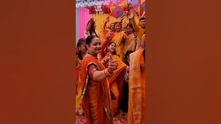 Pahadi Wedding Haldi moments #shorts #wedding #dance #pahadi