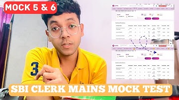 SBI CLERK MAINS MOCK SCORE | Guidely 5 & 6💯✅ | #sbijamains #sbiclerkexam #ibpsclerkexam
