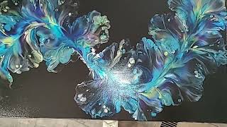91-I was in the mood for cells 18x36 inch Dutch Pour