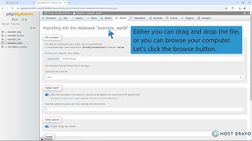 How to import database via phpMyAdmin in cPanel with Host Bravo