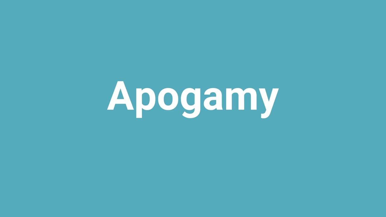 'Apogamy' Meaning and Pronunciation