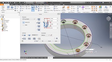 Flange drawing, Easy fast way of CAD drawing, UNISA CAD161S 2019, Inventor Tutorial, AutoCAD Tut.