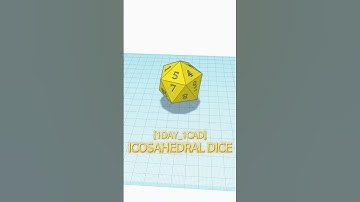 [1DAY_1CAD] ICOSAHEDRAL DICE #shorts #tinkercad #project