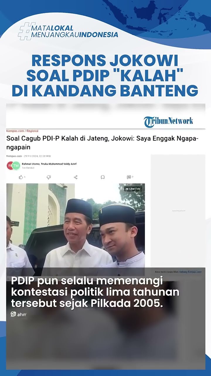 Reaksi Jokowi Ditanya Perasaannya Setelah Jagoan PDIP Jenderal Andika Kalah di Jateng