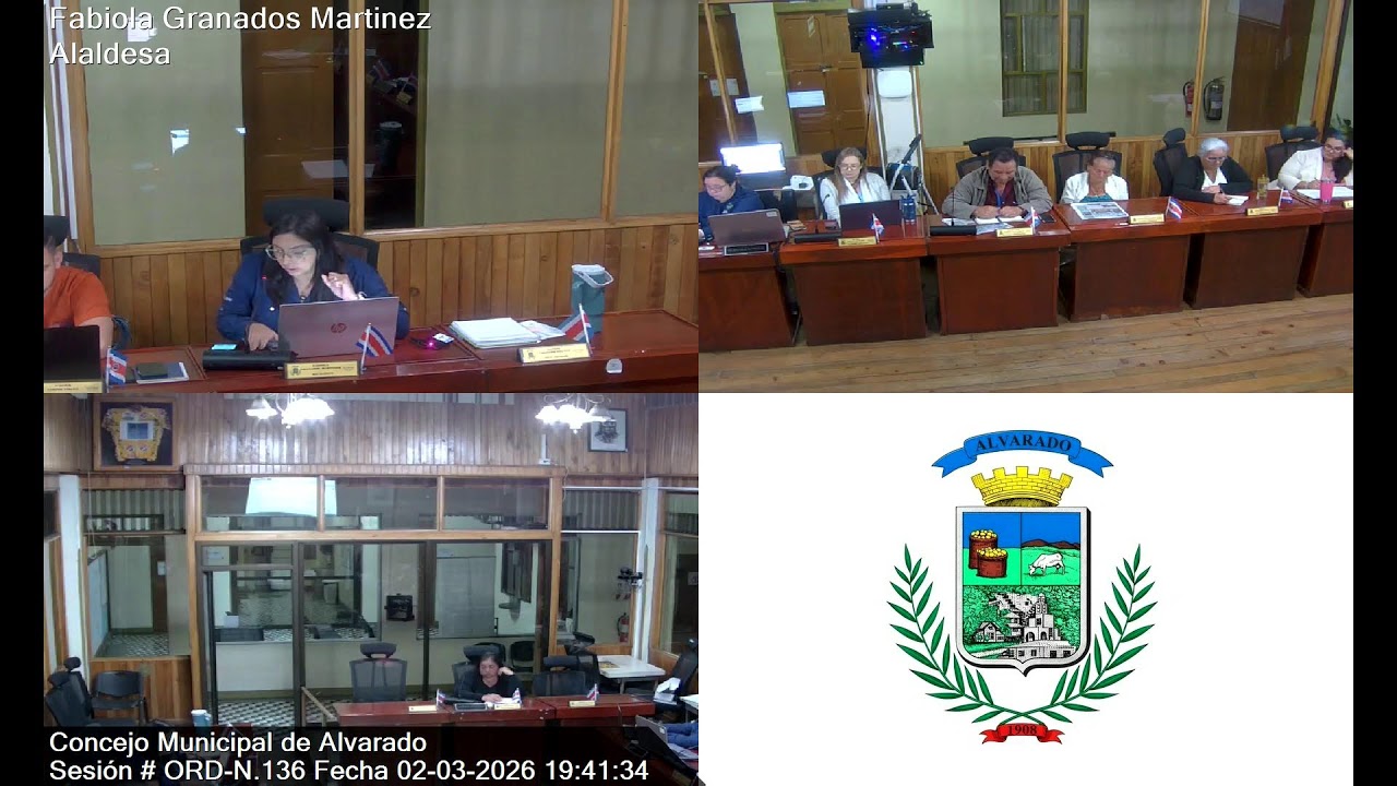 Sesión Oridinaria #136  del Concejo Municipal de Alvarado,  02.03.2026