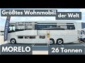 Wohnmobil grenrekord 2025  morelo grand empire  26 tonnen  3 achsen  3 zimmer kche bad